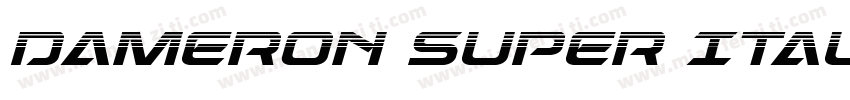 Dameron Super Italic Italic字体转换